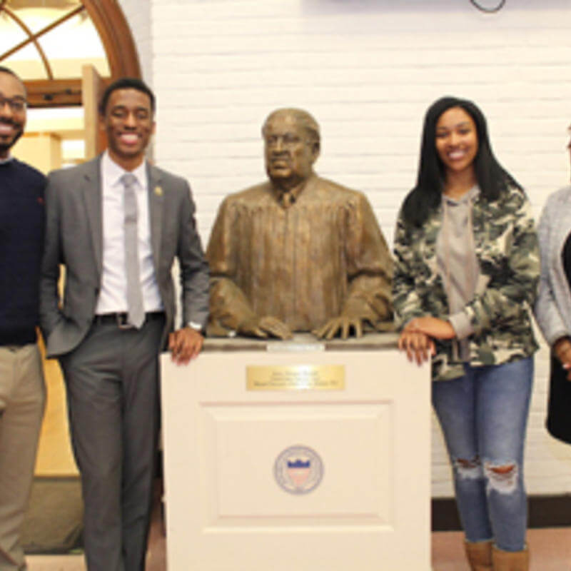 2018 Photo with Thurgood Marshall Statue